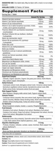 One 'n' Only Men - 90 tablets - ingredients