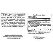 Alternative view of Ginkgo Biloba 120mg - 60 capsules