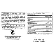 Alternative view of Organic FlaxSeed Oil 1000mg - 90 capsules