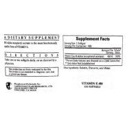 Alternative view of Vitamin E-400 (L Alpha Tocopherol Acetate) - 100 softgels