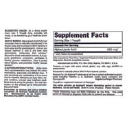 Alternative view of Alpha Lipoic Acid 250mg - 90 capsules