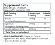 Alternative view of Alpha-Ketoglutaric Acid 300 mg Capsules - Hypo 100 ct