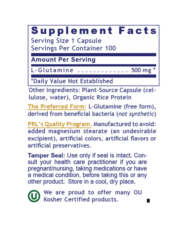 Glutamine, Premier 100 caps - Image 2