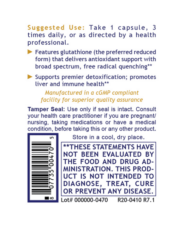 Glutathione Complex, Premier 60 caps - Image 2