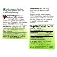 Cayenne Pepper 450mg - 100 capsules - Image 2