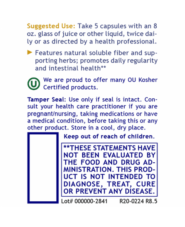 Psyllium Fiber, Premier - 180 capsules - Image 3