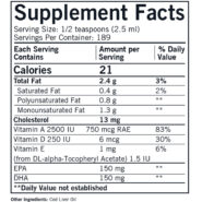 Alternative view of Cod Liver Oil Liquid - Unflavored 16 oz