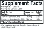 Buffered Magnesium Oxide 180 mg Capsules - Hypo 250 ct - Image 3