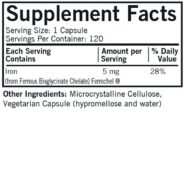 Iron 5 mg Bio-Max Series Capsules - Hypo 120 ct - Image 3
