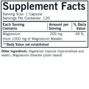 Magnesium Malate 1000 mg Capsules - Hypo 120 ct - Image 3