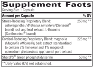 Alternative view of Cortisol Manager Allergen Free 90 vcaps