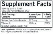 Alternative view of Vitamin C 250 mg Chewable Tablets w/Stevia 250 ct
