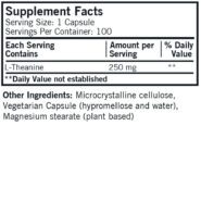 Alternative view of L-Theanine 250 mg Capsules- Hypo 100 ct