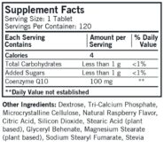 Alternative view of Coenzyme Q10 100 mg Chewable Tablets (with Stevia) - 120 chewables