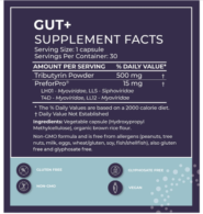 Alternative view of GUT + Prebiotic/Postbiotic - 30 capsules
