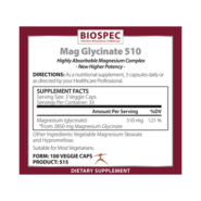 Mag Glycinate 510 100 caps - Image 2