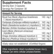 Alternative view of Stamets 7 Capsules 60 vegcaps