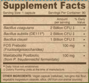 Alternative view of Vegan Probiotic w/ Pre&Post biotic 90 caps