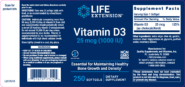 Vitamin D3 1,000IU - 250 softgels - Image 3