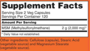 Alternative view of M.S.M 1000mg - 240 capsules