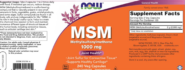 M.S.M 1000mg - 240 capsules - Image 3
