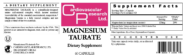 Magnesium Taurate 125 mg 180 caps - Image 3