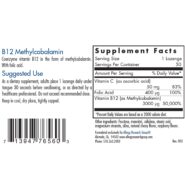 Alternative view of B12 Methylcobalamin 3,000mcg - 50 lozenges