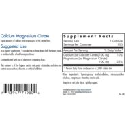 Alternative view of Calcium/Magnesium Citrate - 100 capsules