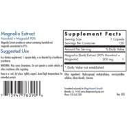 Alternative view of Magnolia Extract Honokiol + Magnolol 90% - 120 capsules