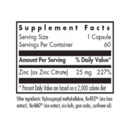 Alternative view of Zinc Citrate 25mg - 60 capsules