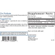 Alternative view of Zinc Picolinate - 60 capsules