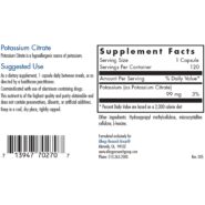 Alternative view of Potassium Citrate - 120 capsules