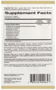 Alternative view of California Gold Nutrition, LactoBif 30 Probiotics, 30 Billion CFU, 60 Veggie Capsules