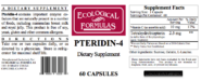 Alternative view of Pteridin-4 (2.5mg) - 60 capsules (formerly known as BH4)