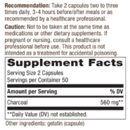 Alternative view of Activated Charcoal - 100 Capsules
