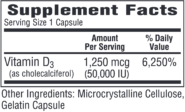 Alternative view of D3-50 50,000IU Gel-Caps - 100 capsules