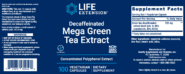 Decaf Mega Green Tea Extract - 100 vegcaps - Image 3