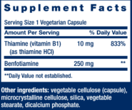 Mega Benfotiamine 250 mg - 120 vegcaps - Image 2