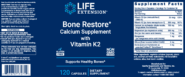 Bone Restore with Vitamin K2 - 120 capsules - Image 3