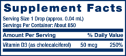 Liquid Vitamin D3 50 mcg Mint 1 fl oz - Image 2