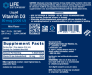 Liquid Vitamin D3 50 mcg Mint 1 fl oz - Image 3