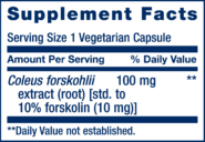 Alternative view of Forskolin 10mg - 60 vegcaps