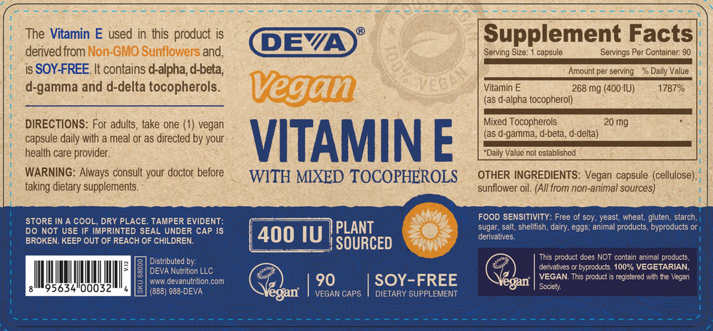 Vitamin E 400 IU – Mixed Tocop. - 90 capsules - Image 2