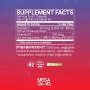 MegaQuin K2+D3- 60 capsules - Image 2