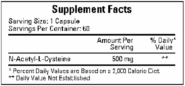 Alternative view of Resbid (N-AcetylCysteine SR 500mg) - 60 capsules