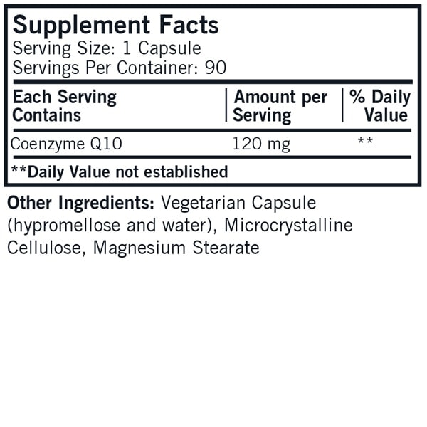 Coenzyme Q10 120 mg Capsules - Hypo 90 caps - Image 2