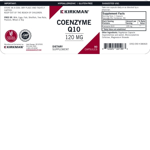 Coenzyme Q10 120 mg Capsules - Hypo 90 caps - Image 3