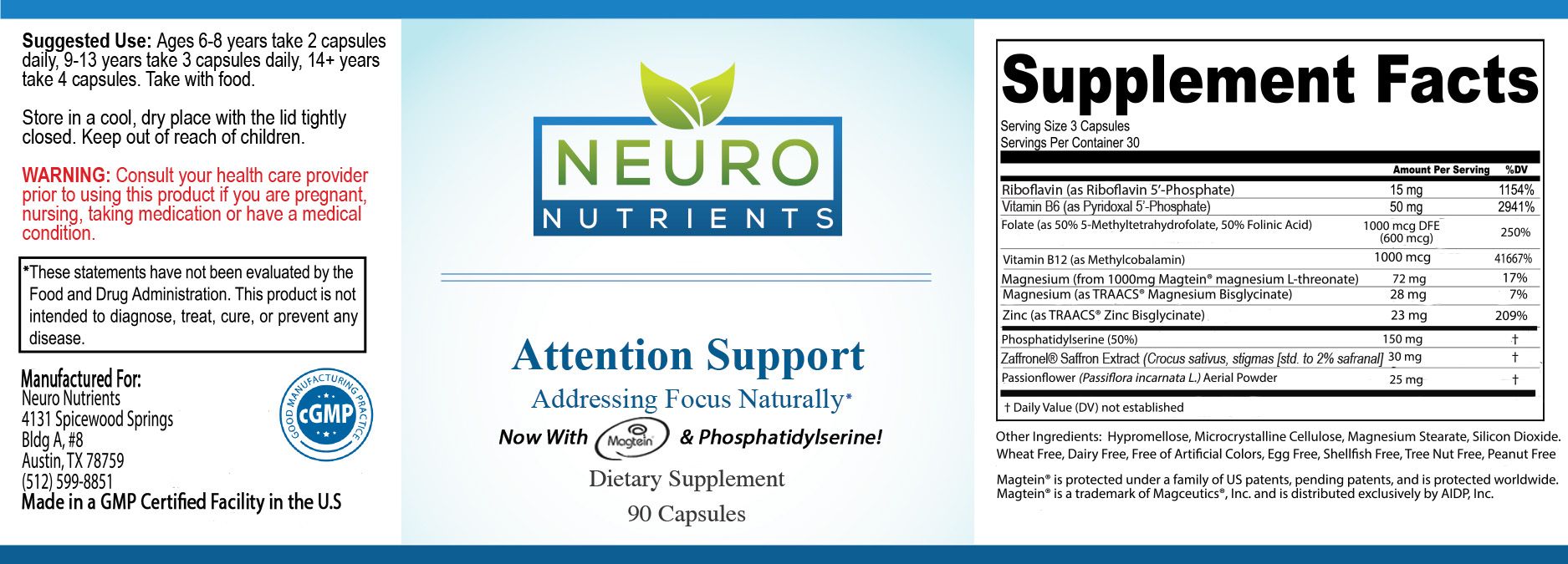 Attention Support - 90 capsules - Image 2
