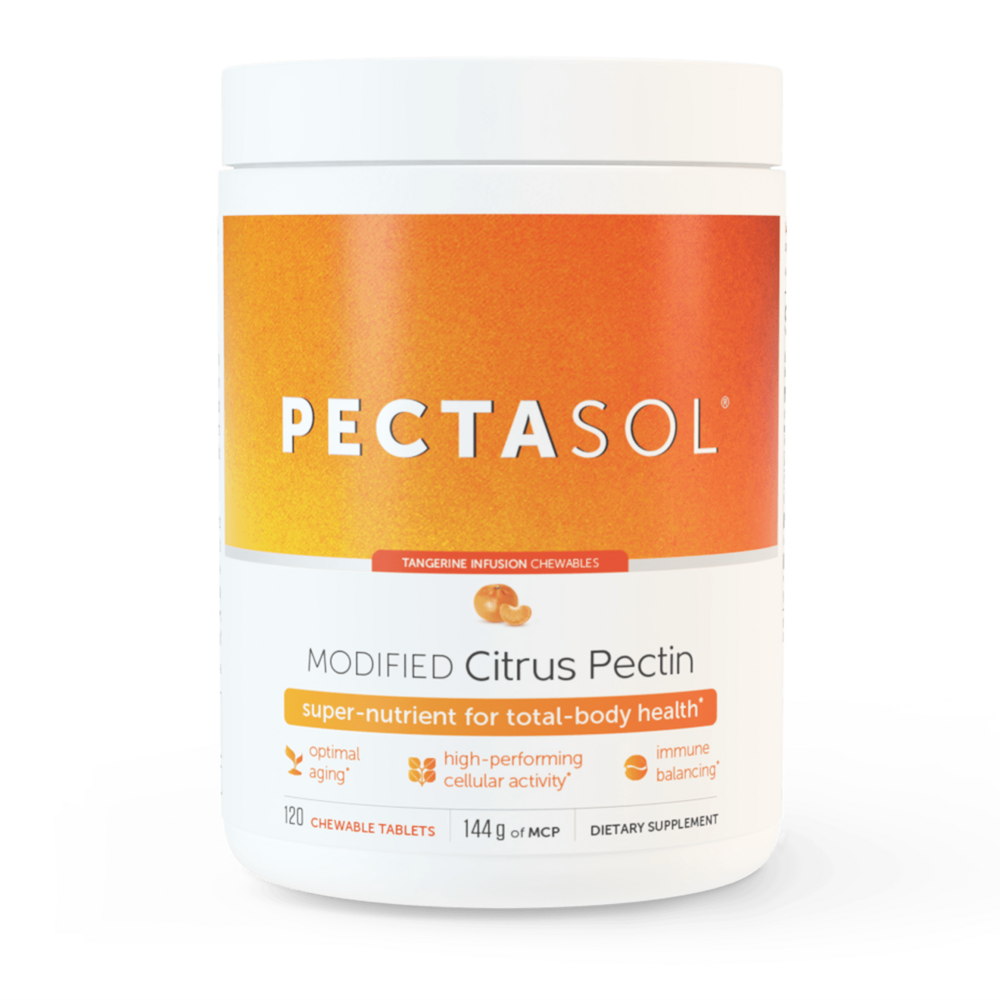 PectaSol-C Modified Citrus Pectin Chewable Tablets - Tangerine Flavor - 120 chewables