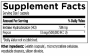 Betaine HCI Plus - 120 capsules - Image 3